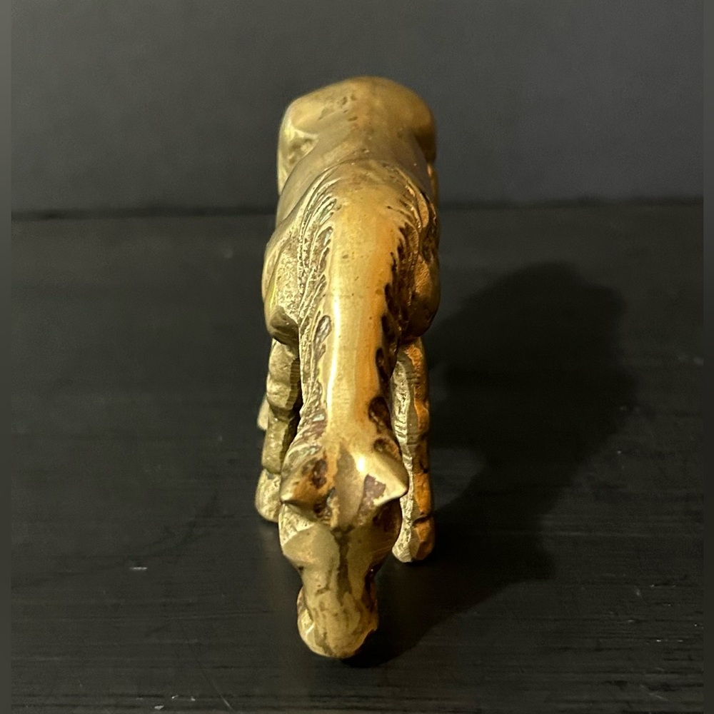 Vintage Brass Horse Figurine, 5.25x2.75x1.25 - Picture 4 of 4